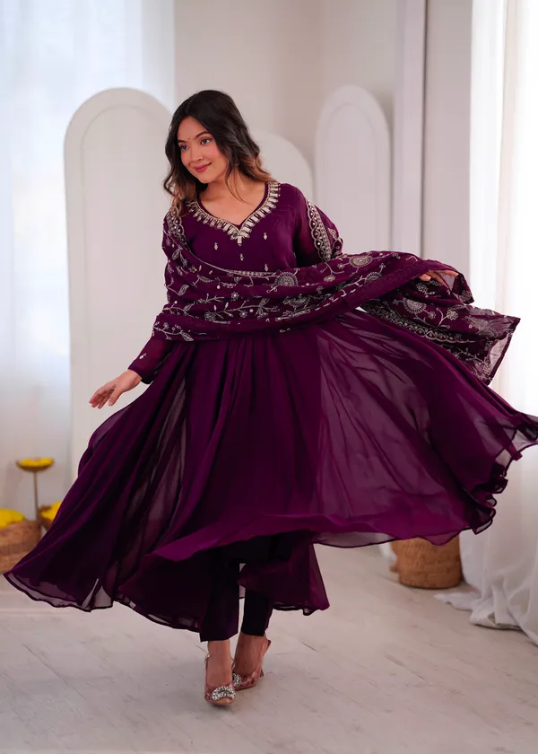 Khatli_Work_with_Real_Mirror_Designer_Anarkali_Three_Piece_Set
