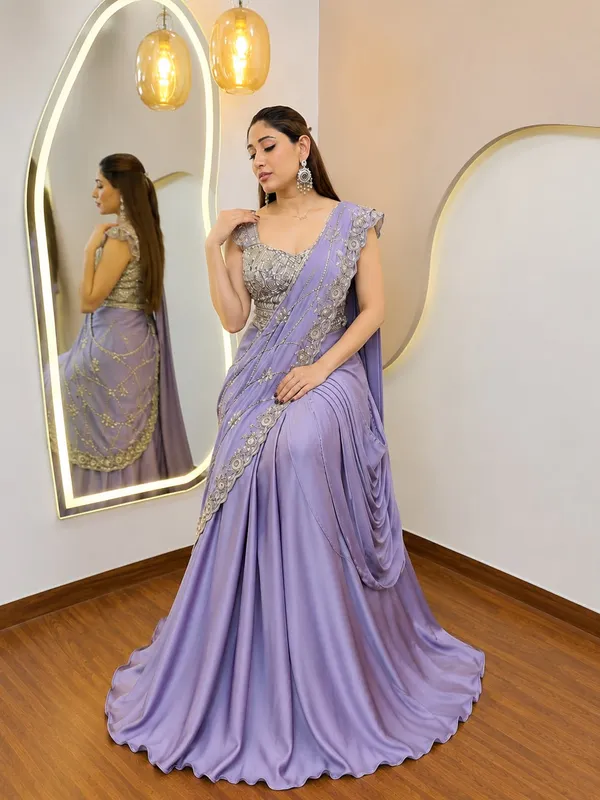 Lehenga_Style_Saree_Indo-Western_with_Blouse_Set