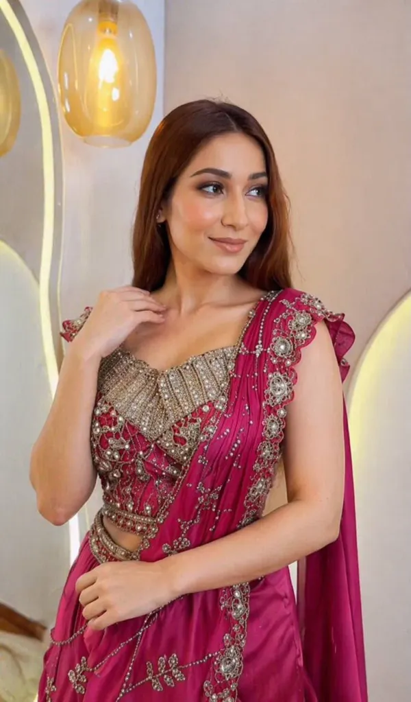 Lehenga_Style_Saree_Indo-Western_with_Blouse_Set