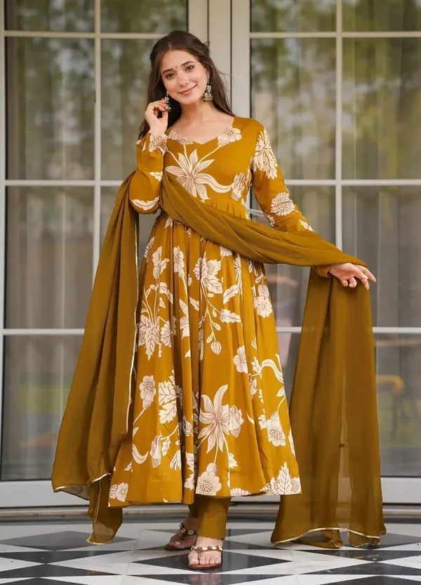 Mustard_Vaani_Anarkali_Pent_Dupatta_Set