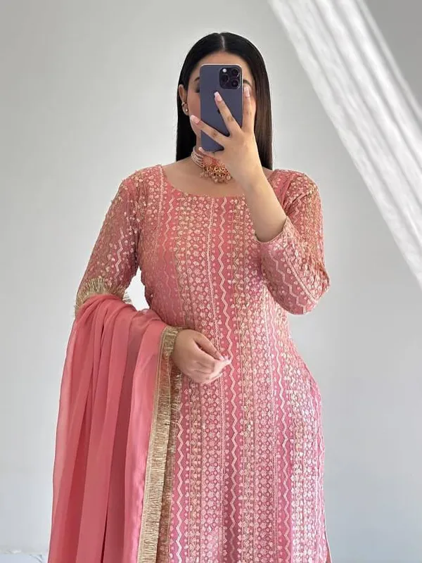 New_Designer_Party_Top_Pallazo_&_Dupatta_Set