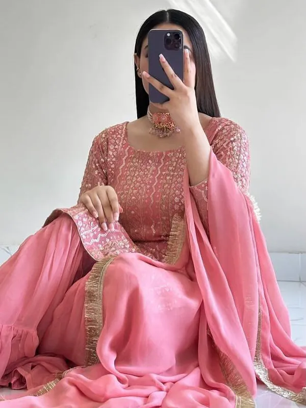 New_Designer_Party_Top_Pallazo_&_Dupatta_Set