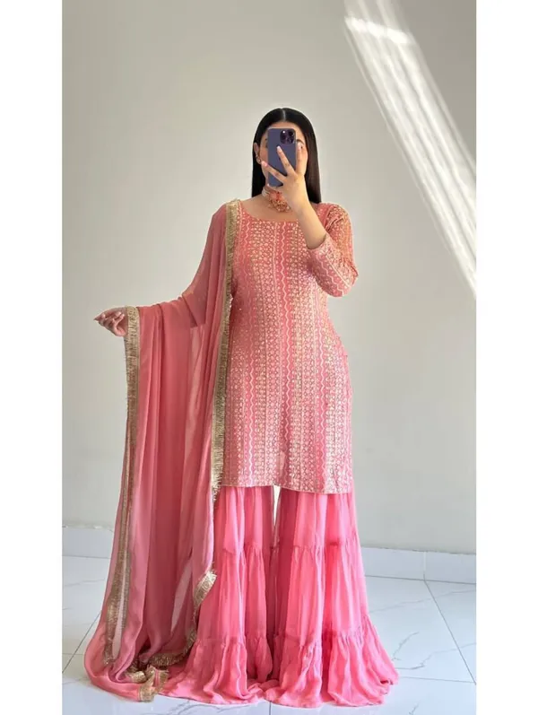 New_Designer_Party_Top_Pallazo_&_Dupatta_Set