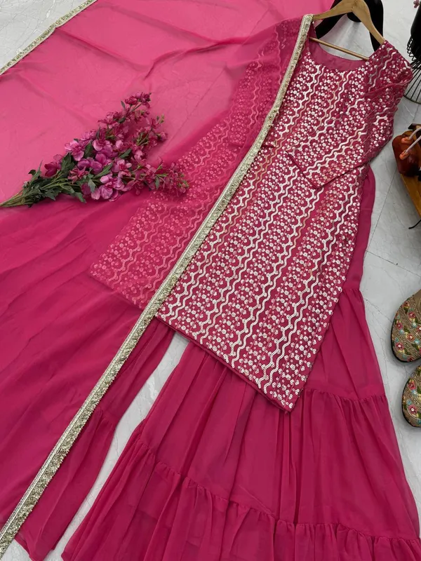 New_Designer_Party_Top_Pallazo_&_Dupatta_Set
