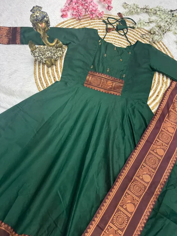 Pattu_Cotton_Handwork_Traditional_Outfit_with_Dupatta