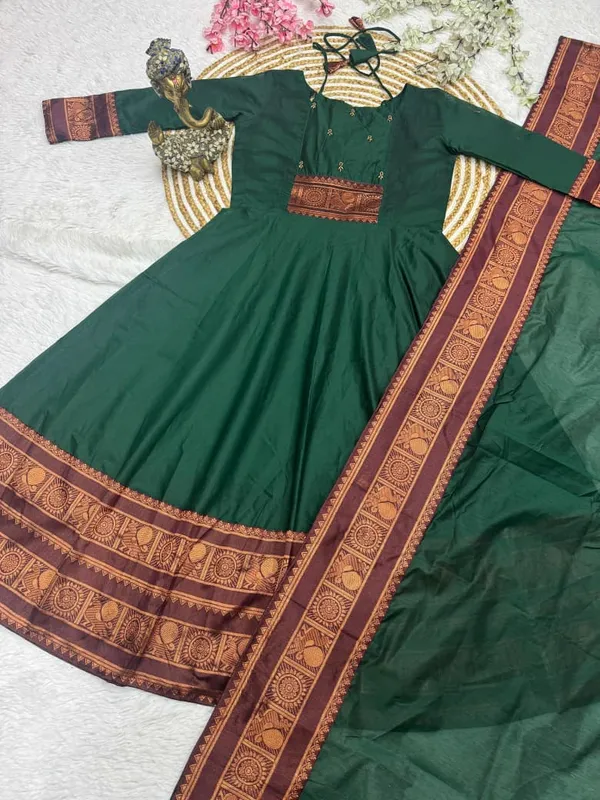 Pattu_Cotton_Handwork_Traditional_Outfit_with_Dupatta