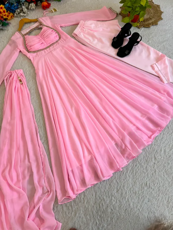 Pink_Fox_Georgette_Party_Wear_Gown_with_Dupatta_&_Pant