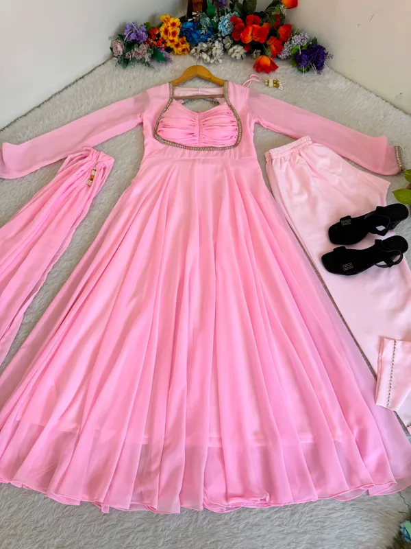 Pink_Fox_Georgette_Party_Wear_Gown_with_Dupatta_&_Pant