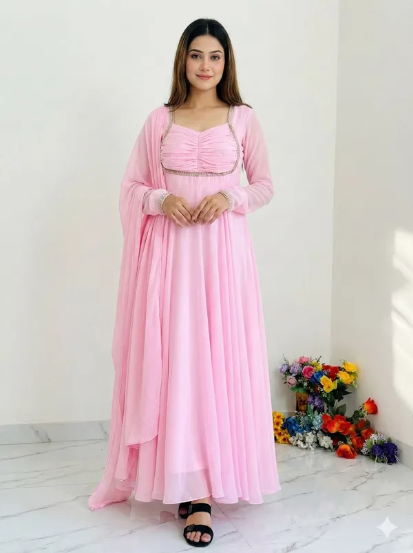 Pink_Fox_Georgette_Party_Wear_Gown_with_Dupatta_&_Pant