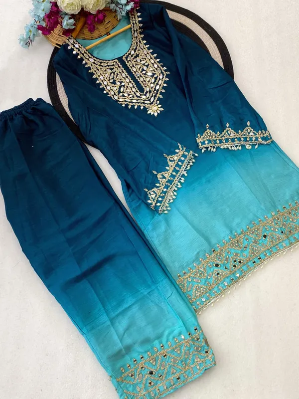 Premium_Hand_Embroidered_Mirror_Work_Ombre_Co-Ord_Set