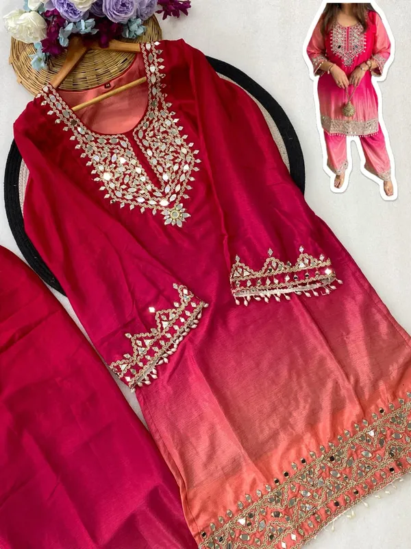 Premium_Hand_Embroidered_Mirror_Work_Ombre_Co-Ord_Set