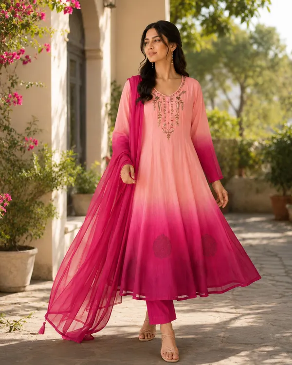 Premium_Orange_Chiffon_Anarkali_Kali_Gown_Suit_Set