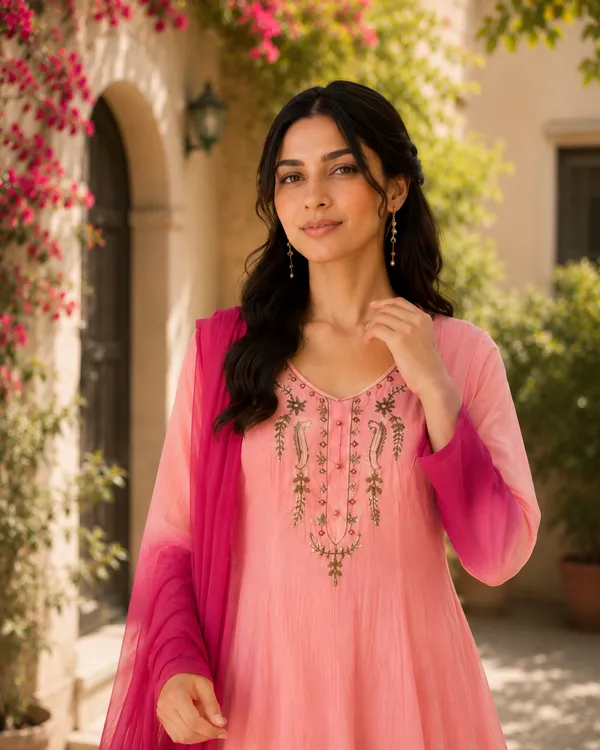 Premium_Orange_Chiffon_Anarkali_Kali_Gown_Suit_Set