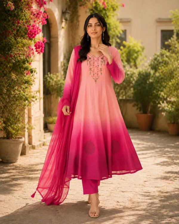 Premium_Orange_Chiffon_Anarkali_Kali_Gown_Suit_Set