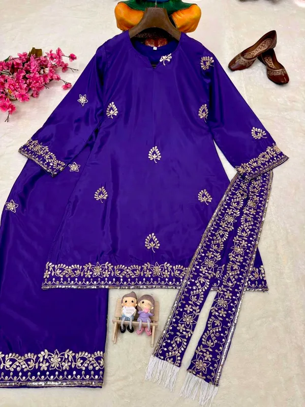 Premium_Purple_Kurti_Palazzo_Set_with_Embroidered_Dupatta