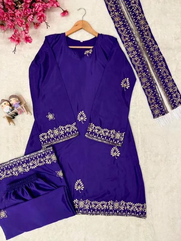 Premium_Purple_Kurti_Palazzo_Set_with_Embroidered_Dupatta