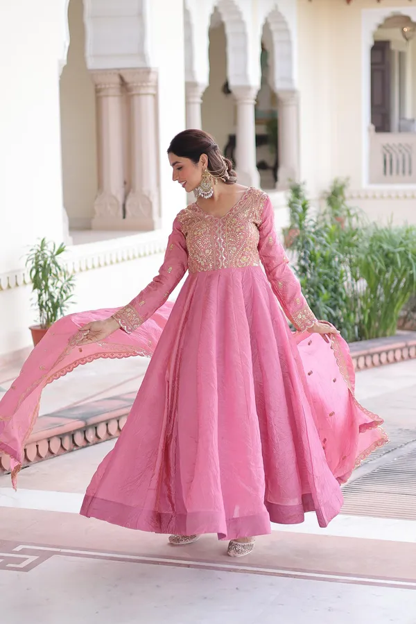 Premium_Readymade_Gown-Dupatta_Set