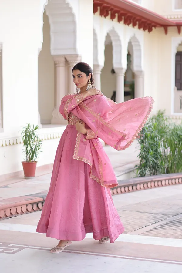 Premium_Readymade_Gown-Dupatta_Set