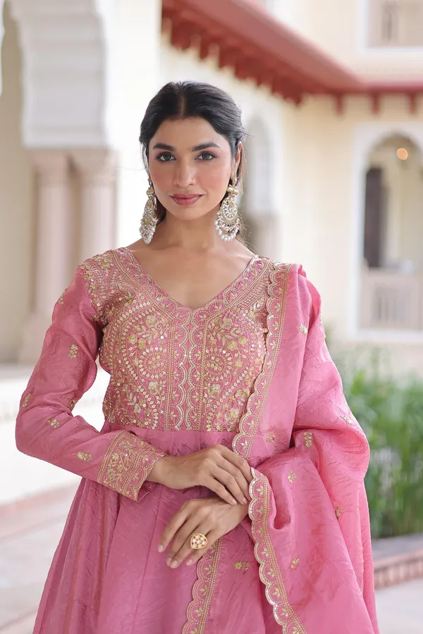 Premium_Readymade_Gown-Dupatta_Set