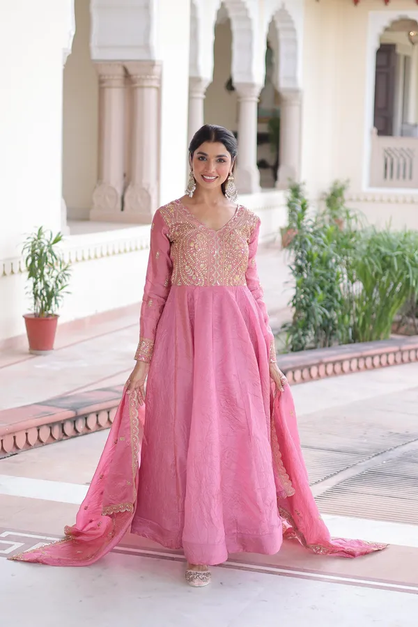Premium_Readymade_Gown-Dupatta_Set