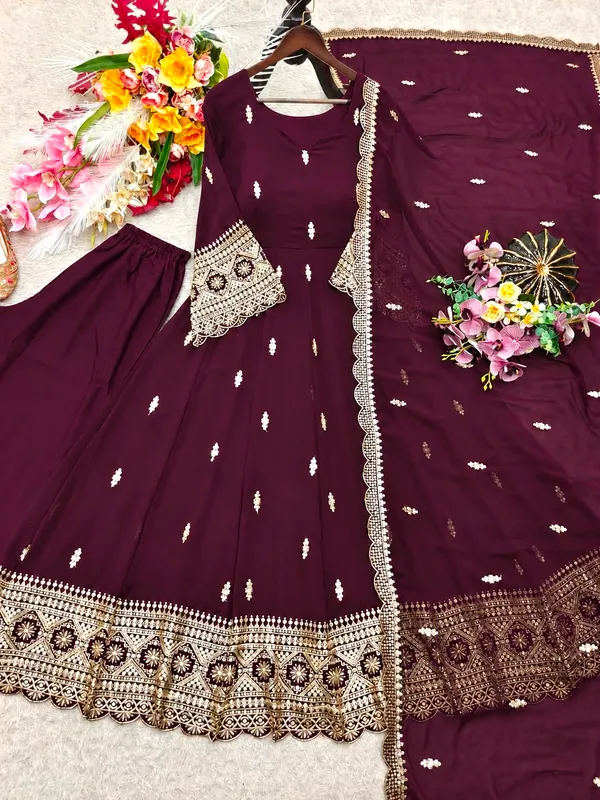 Pure_Blooming_Georgette_Embroidered_Gown_Pent_Dupatta_Set