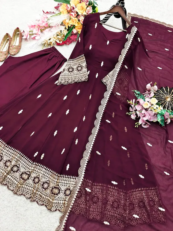 Pure_Blooming_Georgette_Embroidered_Gown_Pent_Dupatta_Set