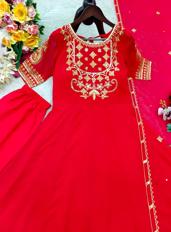 Pure_Fox_Georgette_Embroidered_Gown_Pent_Dupatta_Set
