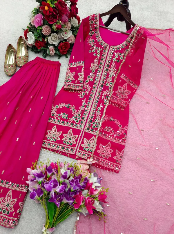 Pure_NC_Satin_Silk_Embroidered_Top_Sarara_Dupatta_Set