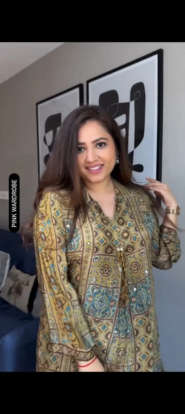 Pure_Natural_Crepe_Ajrakh_Print_Mirror_Work_Cord_Set