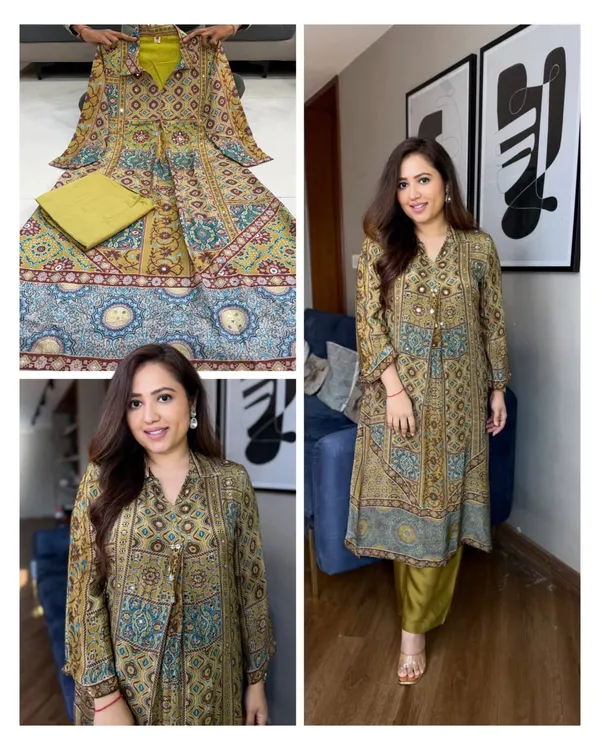 Pure_Natural_Crepe_Ajrakh_Print_Mirror_Work_Cord_Set