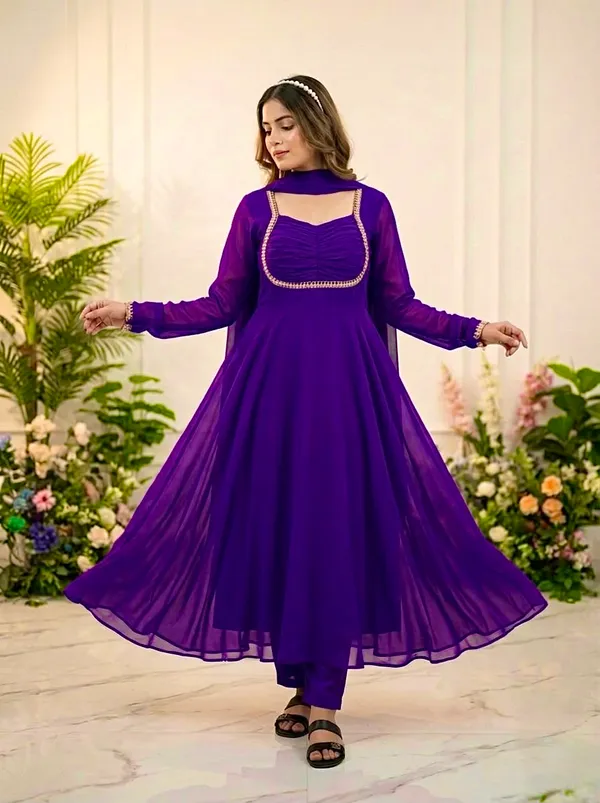 Purple_Fox_Georgette_Party_Wear_Gown_with_Dupatta_&_Pant