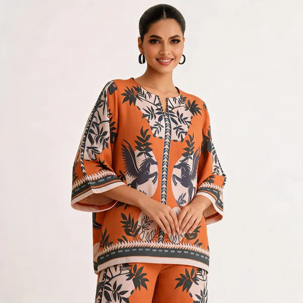 Orange_Orchid_Bloom_Co-ord_Set