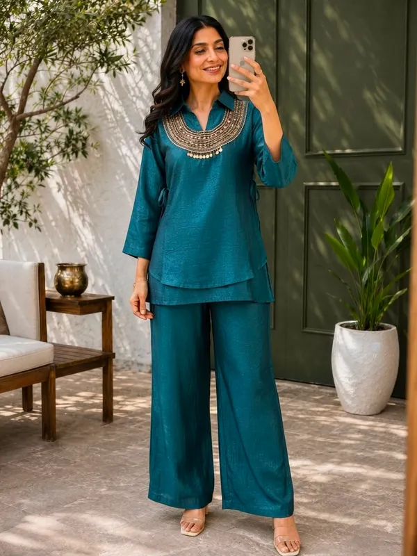 Rakshabandhan_Special_Kurti_Koti_Plazzo_Set