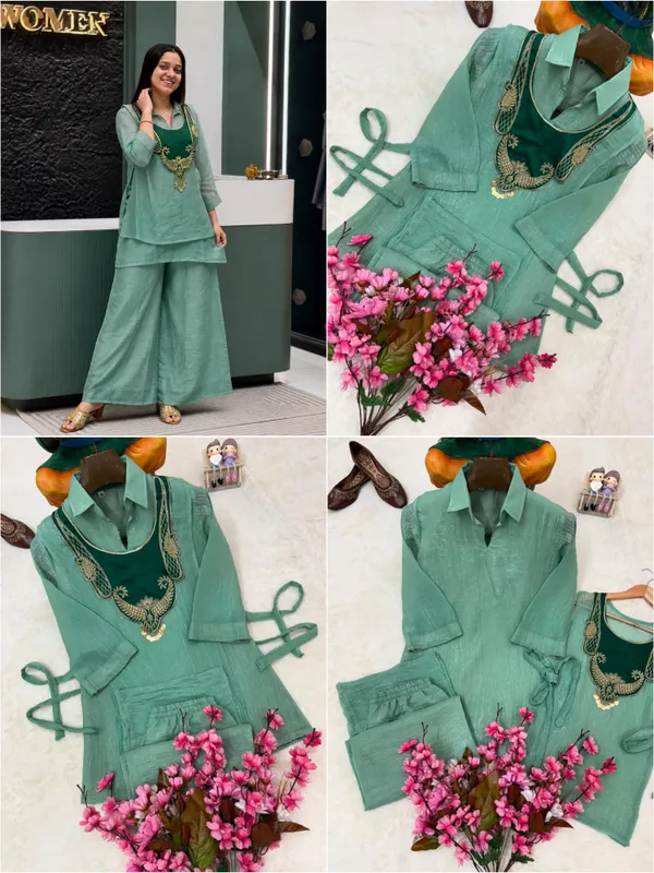 Rakshabandhan_Special_Kurti_Koti_Plazzo_Set