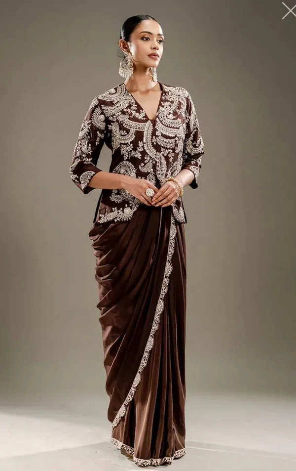 Ready-to-Wear_Jacket_Saree_with_Embroidery_Work