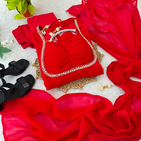 Red_Fox_Georgette_Party_Wear_Gown_with_Dupatta_&_Pant
