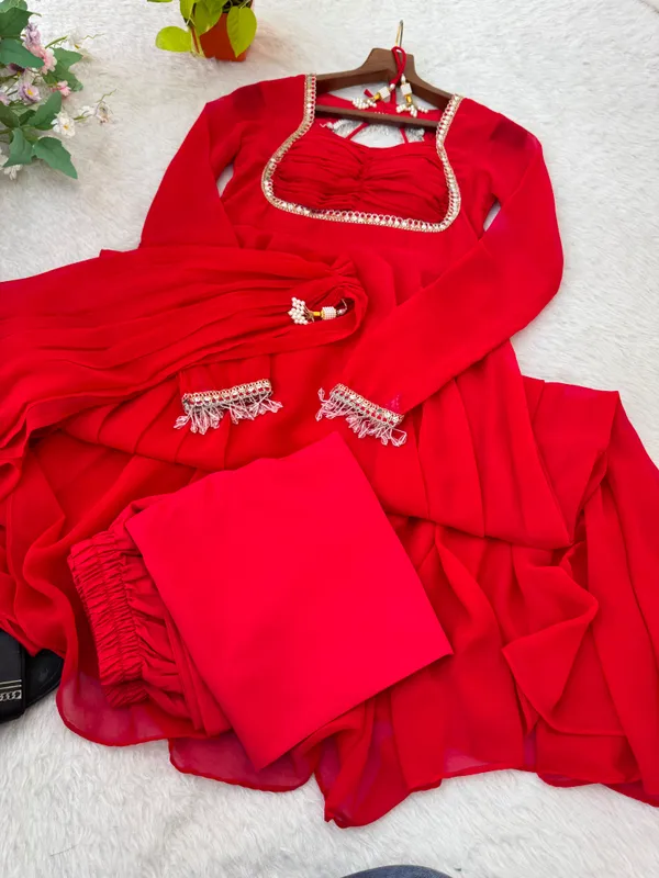 Red_Fox_Georgette_Party_Wear_Gown_with_Dupatta_&_Pant