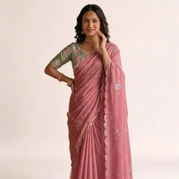 Women's_Dusty_Rose_Pink_Georgette_Embroidered_Saree_with_Sage_Green_Designer_Blouse_|_Floral_Sequin_Work_Wedding_&_Party_Wear_Saree