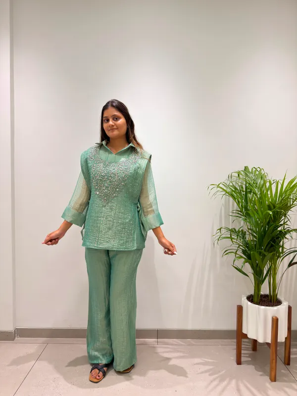 Salsa_Silk_Designer_Shirt_Pant_with_Hand_Embroidered_Shrug