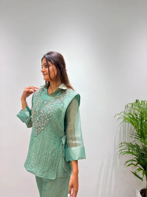 Salsa_Silk_Designer_Shirt_Pant_with_Hand_Embroidered_Shrug