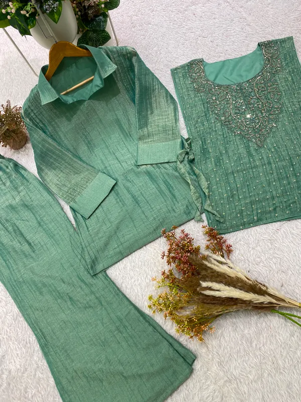 Salsa_Silk_Designer_Shirt_Pant_with_Hand_Embroidered_Shrug