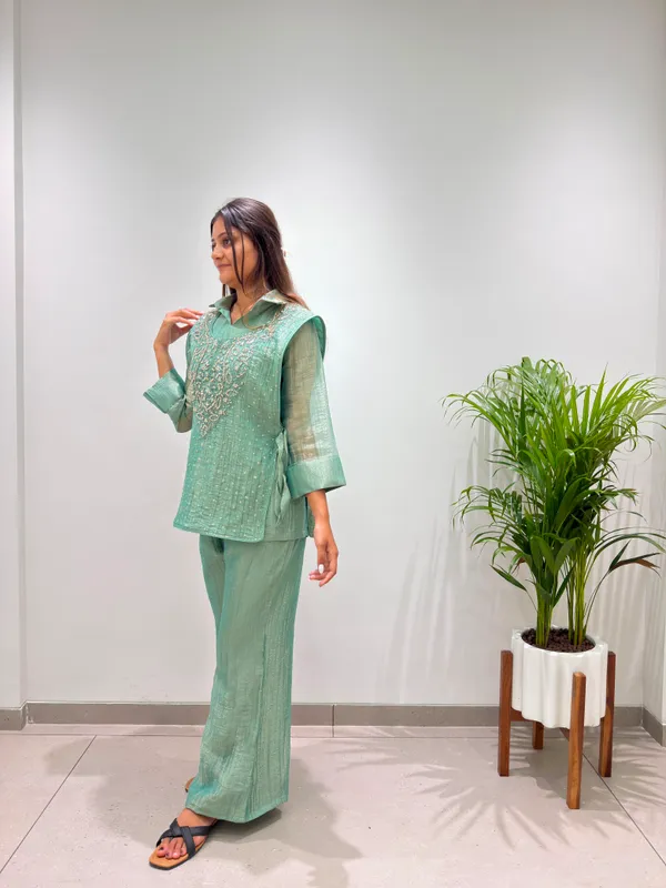 Salsa_Silk_Designer_Shirt_Pant_with_Hand_Embroidered_Shrug