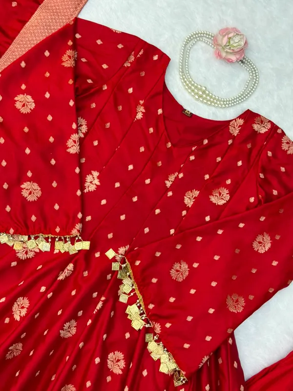 Satin_Silk_Weaving_Top_Plazzo_Dupatta_Set