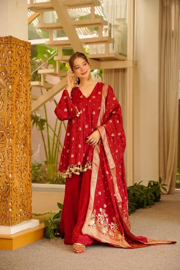Satin_Silk_Weaving_Top_Plazzo_Dupatta_Set