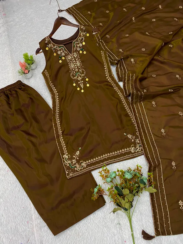 Sequence_Embroidered_Coss_Moss_Top_Salwaar_Dupatta_Set