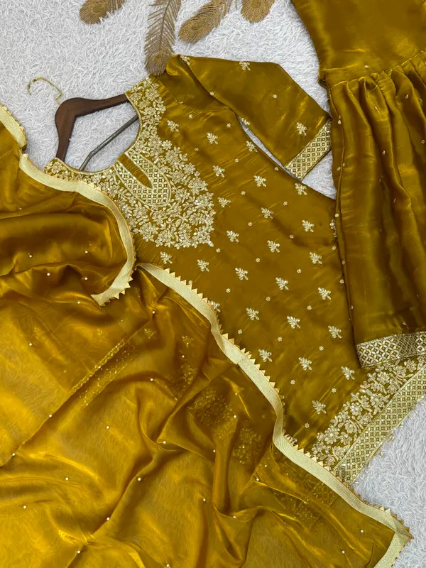 Stylish_Pure_GMY_Silk_Top_Sharara_Dupatta_Set