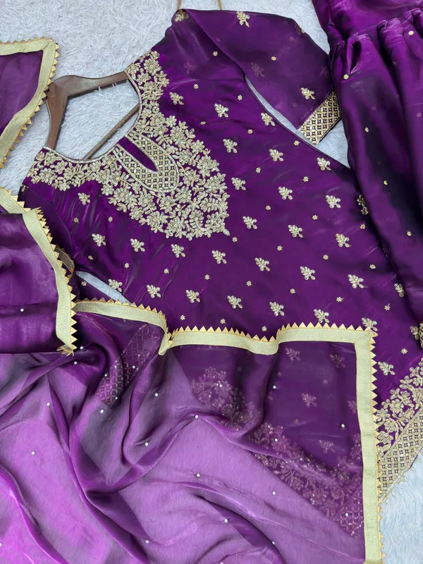 Stylish_Pure_GMY_Silk_Top_Sharara_Dupatta_Set
