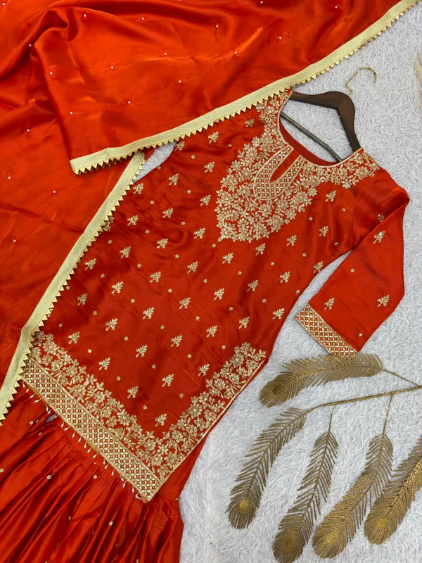 Stylish_Pure_GMY_Silk_Top_Sharara_Dupatta_Set