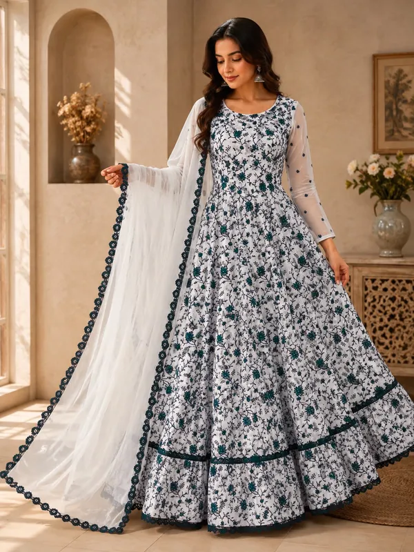 Stylish_Star_Georgette_Gown_with_Dupatta