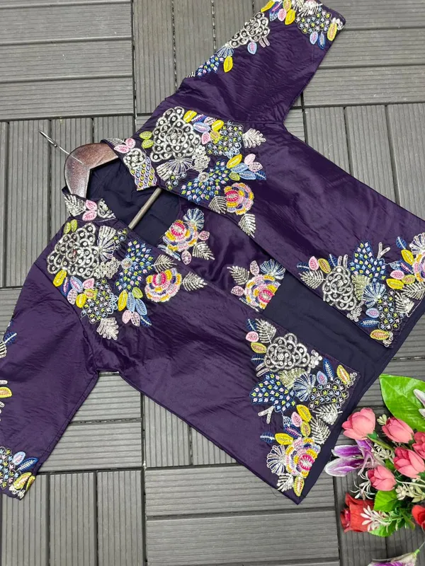 Super_Trending_Party_Jacket_with_Saree_Embroidery_Work